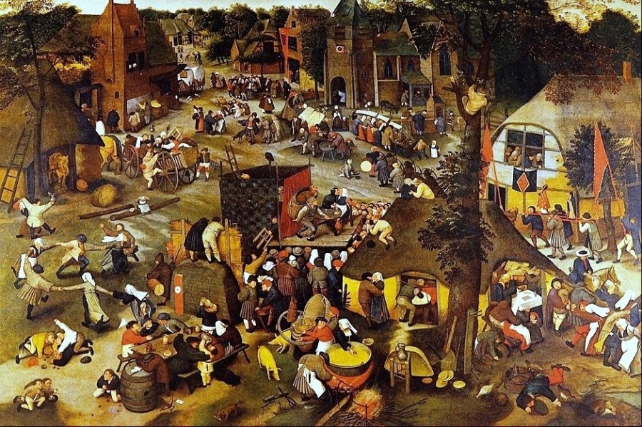 1500s-Brueghel-Pieter-the-younger-Flemish-artist-c.1564-1637-8-Village-Fair-Festival