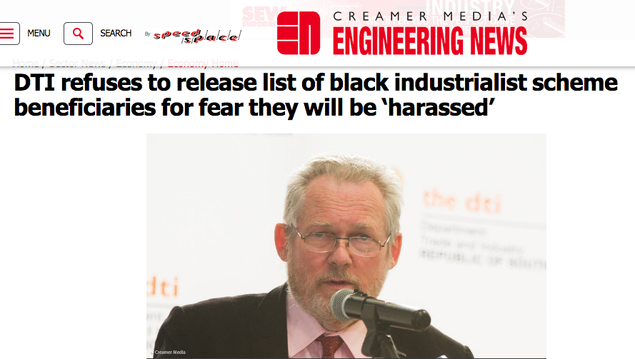 Rob Davies on black industrialists